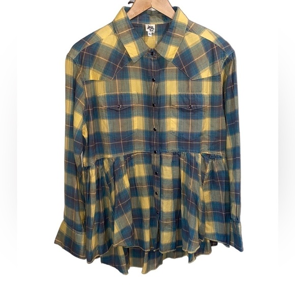 Ivy Jane flannel shirt snap button down soft NEW small oversized long sleeve NWT - Picture 2 of 9